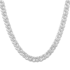 Thumbnail Image 1 of Men's Diamond Chain Link Necklace 1/2 ct tw Sterling Silver 20&quot;