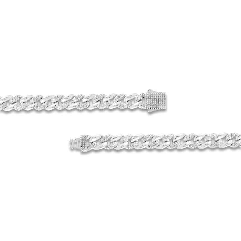 Main Image 2 of Men's Diamond Chain Link Necklace 1/2 ct tw Sterling Silver 20&quot;