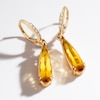 Thumbnail Image 3 of Le Vian Silhouette Elongated Pear-Shaped Natural Citrine Dangle Earrings 1/8 ct tw 14K Honey Gold