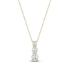 Thumbnail Image 1 of Lab-Created Diamond Graduated Three-Stone Drop Necklace 1 ct tw 14K Yellow Gold 18&quot;