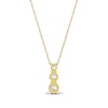 Thumbnail Image 3 of Lab-Created Diamond Graduated Three-Stone Drop Necklace 1 ct tw 14K Yellow Gold 18&quot;