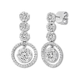 Diamond Earrings 1-3/4 ct tw Round-cut 14K White Gold