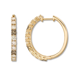 Le Vian Diamond Hoop Earrings 2 ct tw 14K Honey Gold