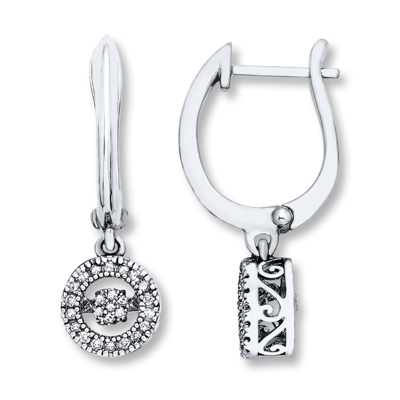 Diamonds in Rhythm 1/5 ct tw Earrings Sterling Silver