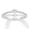 Thumbnail Image 1 of Ever Us Diamond Ring 1/4 ct tw Princess-cut/Round 10K Gold