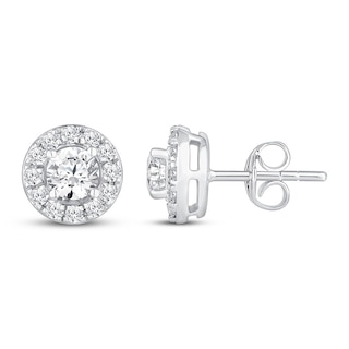 Diamond Stud Earrings 1 ct tw Round 18K White Gold | Jared