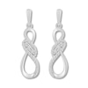 Thumbnail Image 2 of Diamond Infinity Earrings 1/3 ct tw Round 10K White Gold