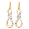 Thumbnail Image 1 of Diamond Infinity Earrings 1/20 ct tw 10K Yellow Gold
