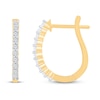 Thumbnail Image 0 of Diamond Hoop Earrings 1/4 ct tw Round 10K Yellow Gold