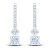 Thumbnail Image 2 of THE LEO First Light Diamond Earrings 3/4 ct tw Round 14K White Gold