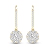 Thumbnail Image 2 of Diamond Dangle Earrings 1-1/10 ct tw Round 14K Yellow Gold