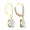 Thumbnail Image 3 of Diamond Dangle Earrings 1-1/10 ct tw Round 14K Yellow Gold