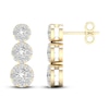 Thumbnail Image 2 of Three-Stone Diamond Earrings 1 ct tw Round 14K Yellow Gold