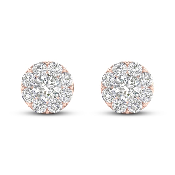 Diamond Stud Earrings 1 1/2 ct tw Round 14K Rose Gold | Jared