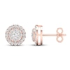 Thumbnail Image 2 of Diamond Stud Earrings 1/2 ct tw Round 10K Rose Gold