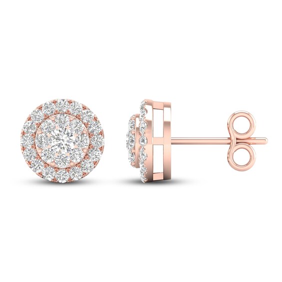 Diamond Stud Earrings 1/2 ct tw Round 10K Rose Gold | Jared