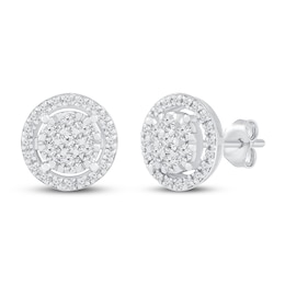 Diamond Earrings 1/4 ct tw Round 10K White Gold