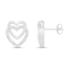 Thumbnail Image 2 of Heart Earrings Diamond Accents Sterling Silver