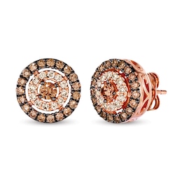 Le Vian Diamond Earrings 5/8 ct tw Round 14K Strawberry Gold