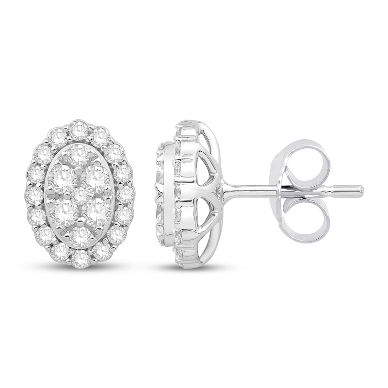 Certified Diamond Stud Earrings 3/4 ct tw Round 14K White Gold | Jared
