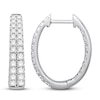 Thumbnail Image 2 of Diamond Hoop Earrings 1 1/4 ct tw Round 14K White Gold