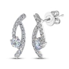 Thumbnail Image 1 of THE LEO First Light Diamond Earrings 3/4 ct tw Round 14K White Gold