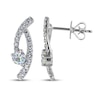 Thumbnail Image 3 of THE LEO First Light Diamond Earrings 3/4 ct tw Round 14K White Gold