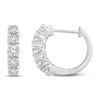 Thumbnail Image 0 of Diamond Hoop Earrings 1 ct tw Round 18K White Gold