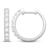 Thumbnail Image 2 of Diamond Hoop Earrings 3/4 ct tw Round 14K White Gold