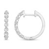 Thumbnail Image 1 of Diamond Hoop Earrings 1/2 ct tw Round 18K White Gold