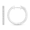 Thumbnail Image 1 of Diamond Hoop Earrings 1-1/2 ct tw Round 18K White Gold