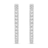 Thumbnail Image 2 of Diamond Hoop Earrings 1-1/2 ct tw Round 18K White Gold