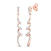 Thumbnail Image 0 of Diamond Dangle Earrings 1/2 ct tw Round 10K Rose Gold