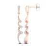 Thumbnail Image 2 of Diamond Dangle Earrings 1/2 ct tw Round 10K Rose Gold