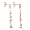 Thumbnail Image 3 of Diamond Dangle Earrings 1/2 ct tw Round 10K Rose Gold