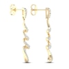 Thumbnail Image 3 of Diamond Dangle Earrings 1/2 ct tw Round 10K Yellow Gold