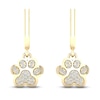 Thumbnail Image 2 of Diamond Paw Earrings 1/10 ct tw Round 10K Yellow Gold