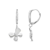 Thumbnail Image 0 of Diamond Butterfly Drop Earrings 1/6 ct tw Round 14K White Gold