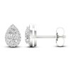 Thumbnail Image 2 of Diamond Stud Earrings 1/2 ct tw Round/Pear-shaped 14K White Gold