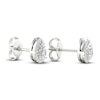 Thumbnail Image 4 of Diamond Stud Earrings 1/2 ct tw Round/Pear-shaped 14K White Gold