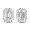 Thumbnail Image 1 of Diamond Stud Earrings 1/2 ct tw Round/Emerald 14K White Gold