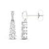 Thumbnail Image 2 of Diamond 3-Stone Earrings 1 ct tw Round 14K White Gold