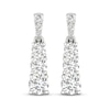 Thumbnail Image 3 of Diamond 3-Stone Earrings 1 ct tw Round 14K White Gold