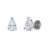 Thumbnail Image 0 of Royal Asscher Diamond Solitaire Stud Earrings 1 ct tw Pear-shaped 14K White Gold (SI2/I)