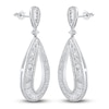 Thumbnail Image 2 of Diamond Dangle Earrings 2 ct tw Round 14K White Gold