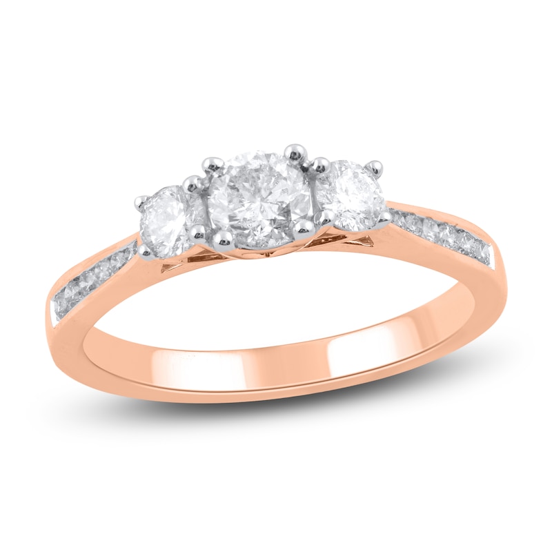 Diamond Engagement Ring 1 ct tw Round 14K Rose Gold