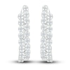 Thumbnail Image 0 of Diamond Hoop Earrings 1/8 ct tw Round 10K White Gold