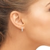 Thumbnail Image 3 of Diamond Hoop Earrings 1/8 ct tw Round 10K White Gold
