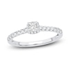 Thumbnail Image 0 of Diamond Engagement Ring 1/2 ct tw Princess/Round 14K White Gold