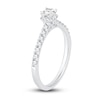 Thumbnail Image 1 of Diamond Engagement Ring 1/2 ct tw Princess/Round 14K White Gold
